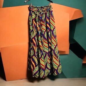 Advance Apparels Colorful Patterned Maxi Skirt Free Size Women